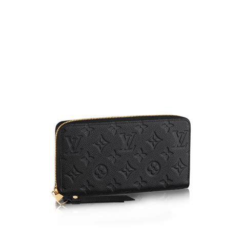 lv m44480|Women's Black Leather Zip Wallet .